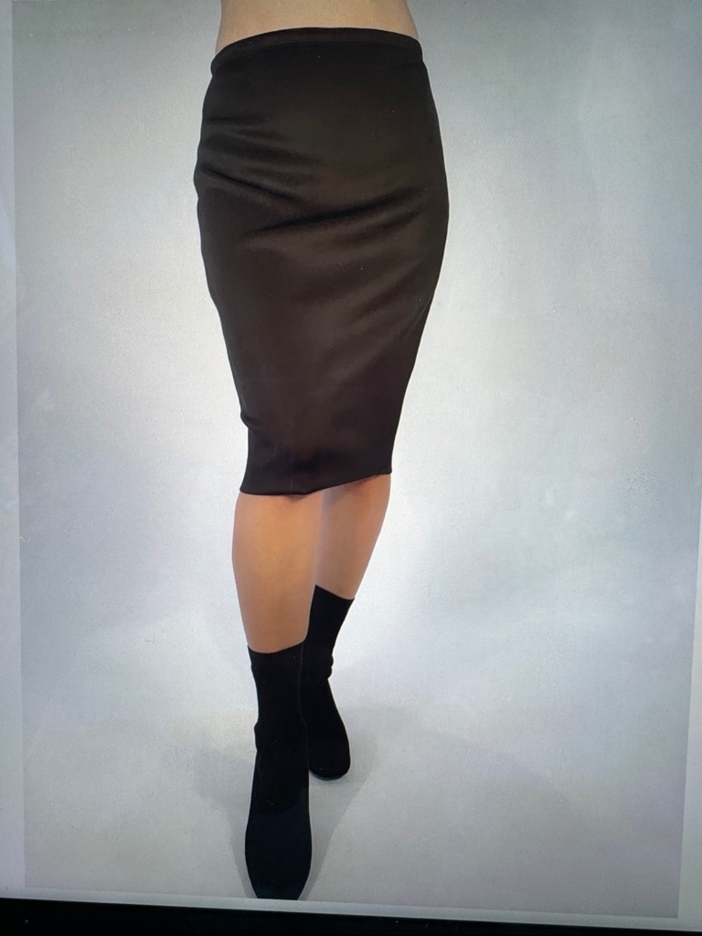New Periphery Double Layered Body Black Pencil Skirt - Sleek Workwear